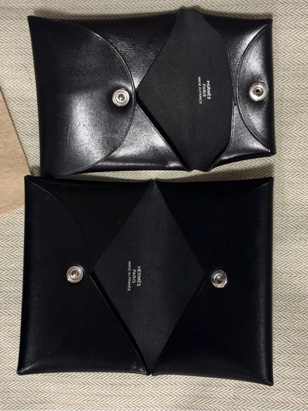 Hermes Calvi and Bastia Set- Black Box Leather